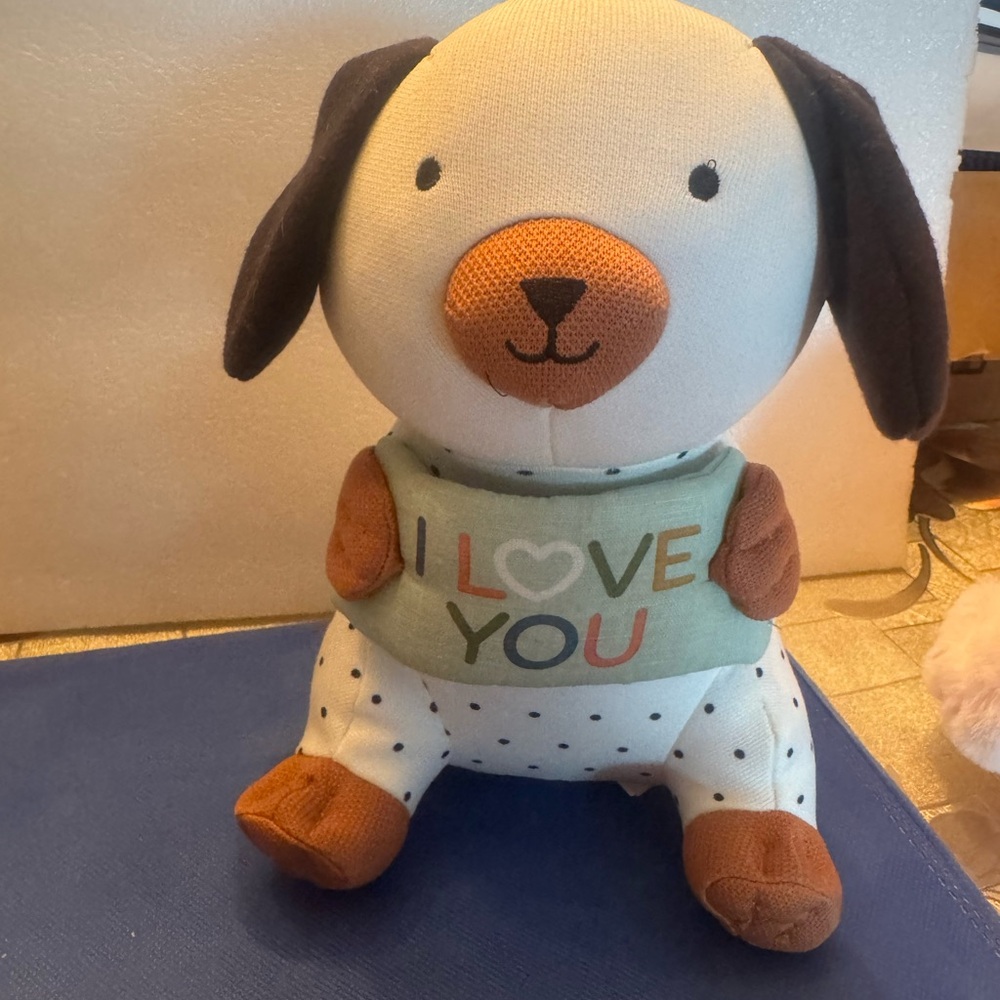 Pillowfort Brown and White Dog Toy Plush